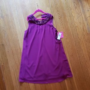 Amy Byer Girls 14 Magenta Shift Dress